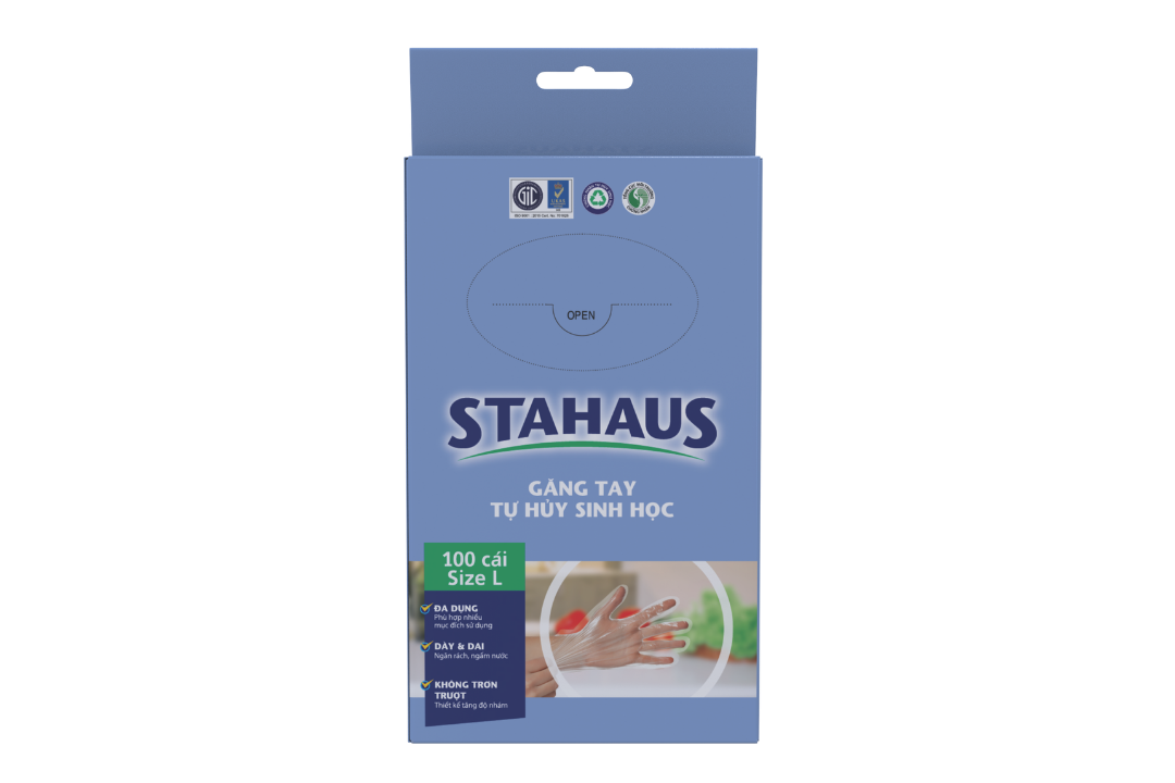 STAHAUS biodegradable gloves size L